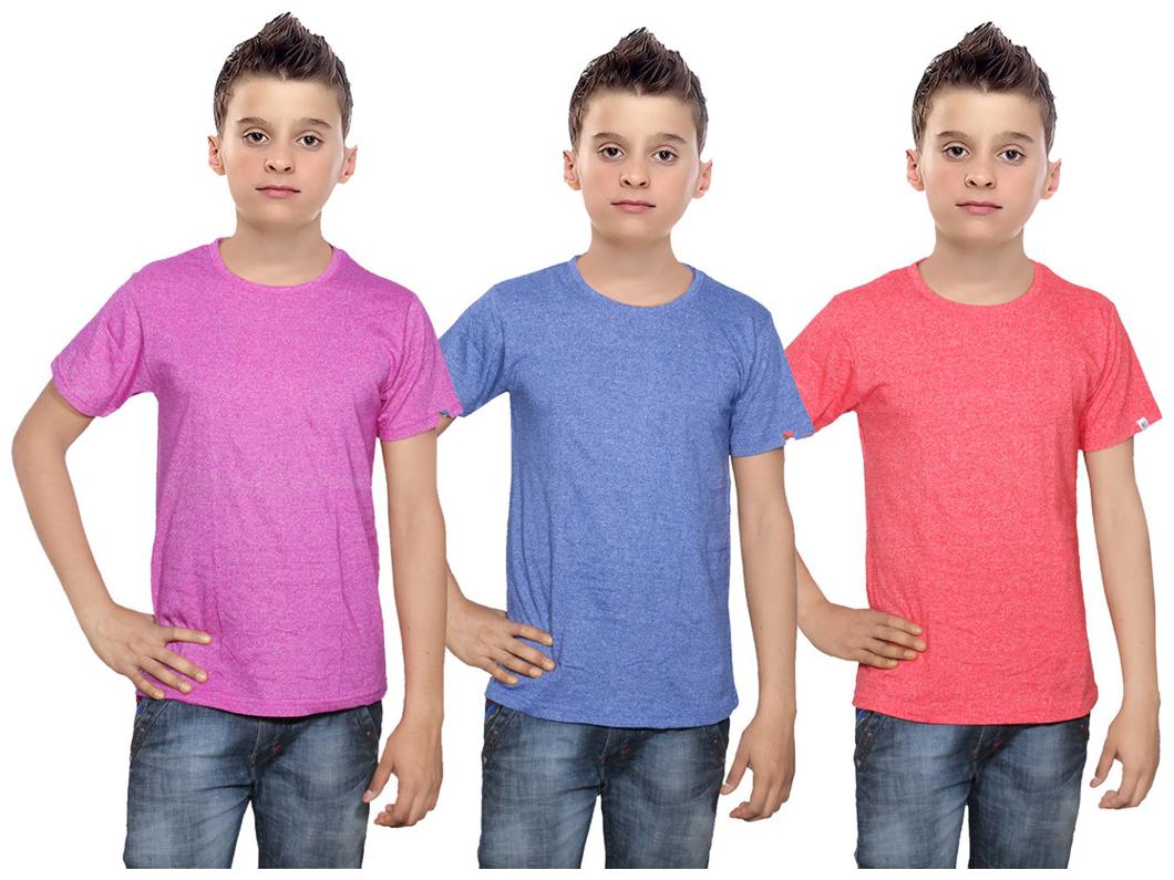 

Indiweaves Boy Cotton Solid T-shirt - Multi