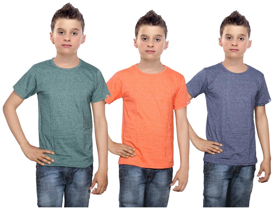 

Indiweaves Boy Cotton Solid T-shirt - Multi