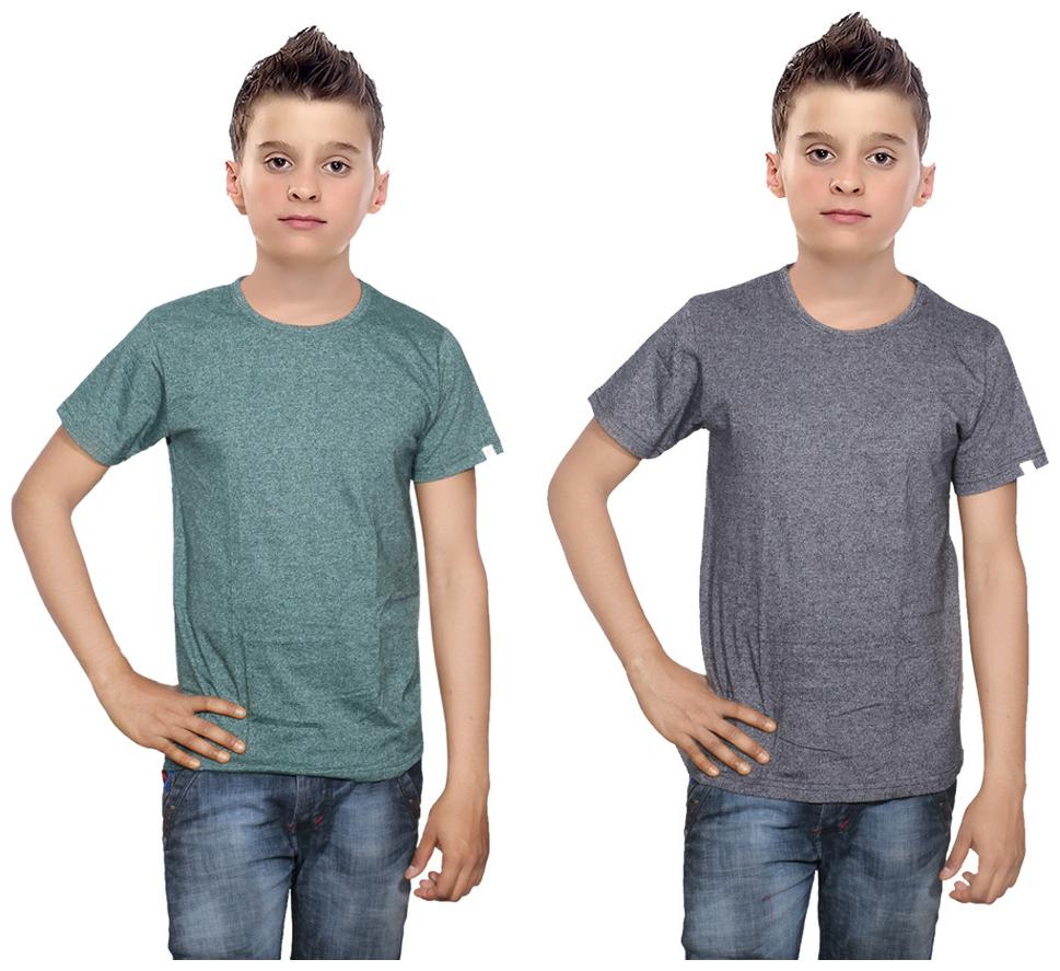 

Indiweaves Boy Cotton Solid T-shirt - Multi