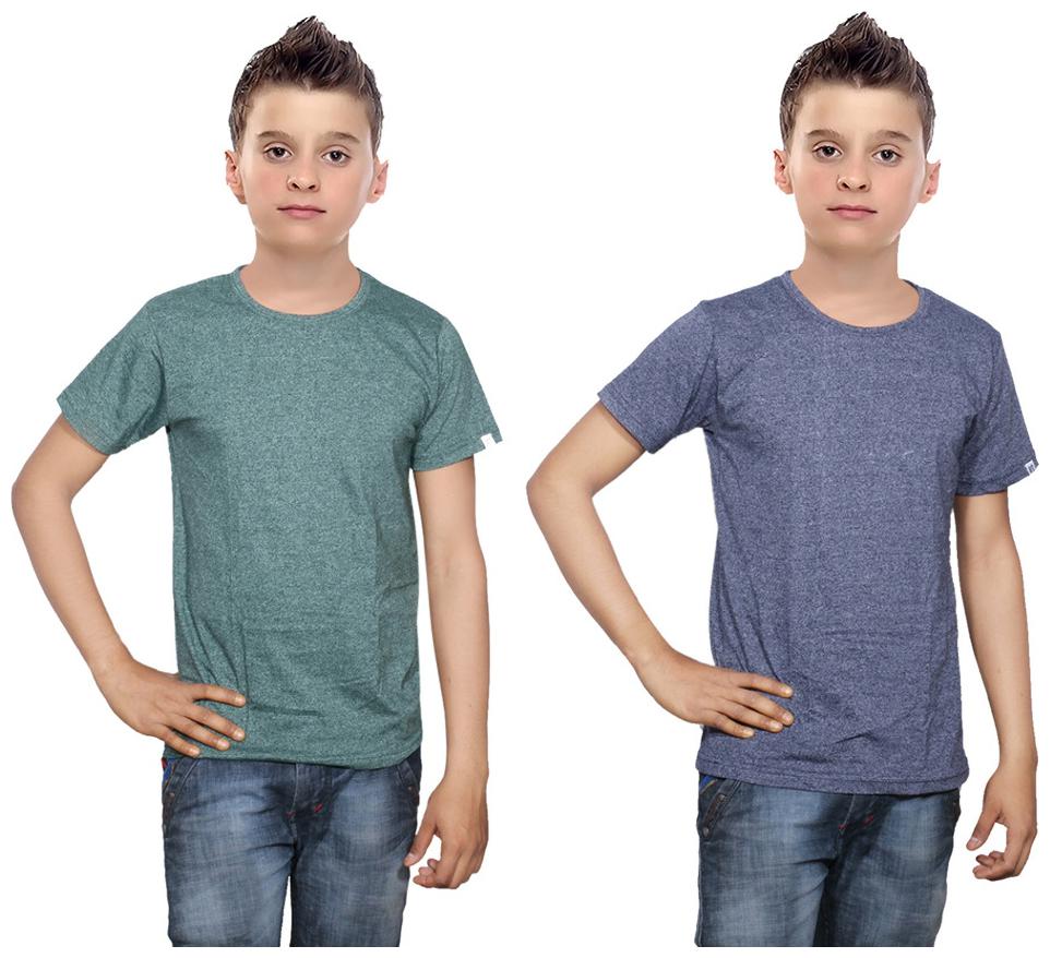 

Indiweaves Boy Cotton Solid T-shirt - Multi
