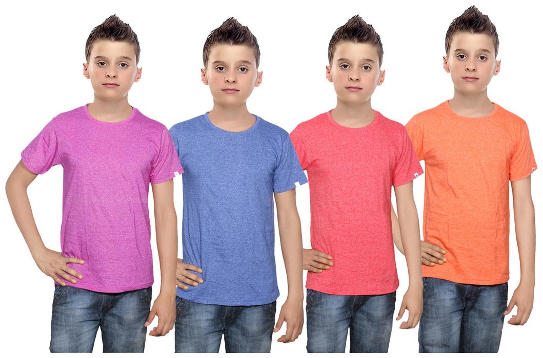 

Indiweaves Boy Cotton Solid T-shirt - Multi