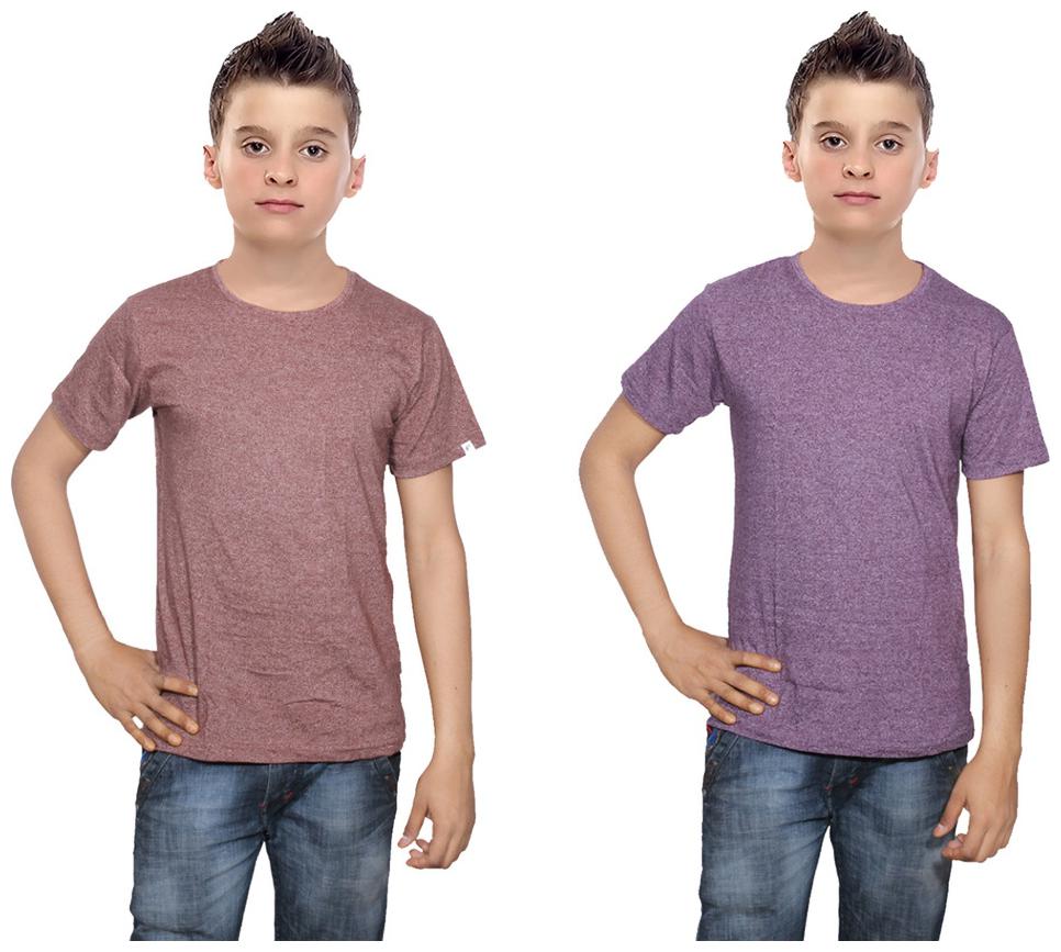 

Indiweaves Boy Cotton Solid T-shirt - Multi