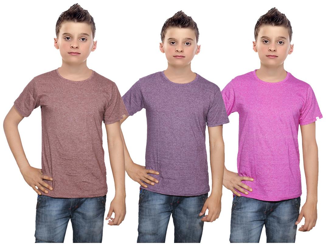 

Indiweaves Boy Cotton Solid T-shirt - Multi