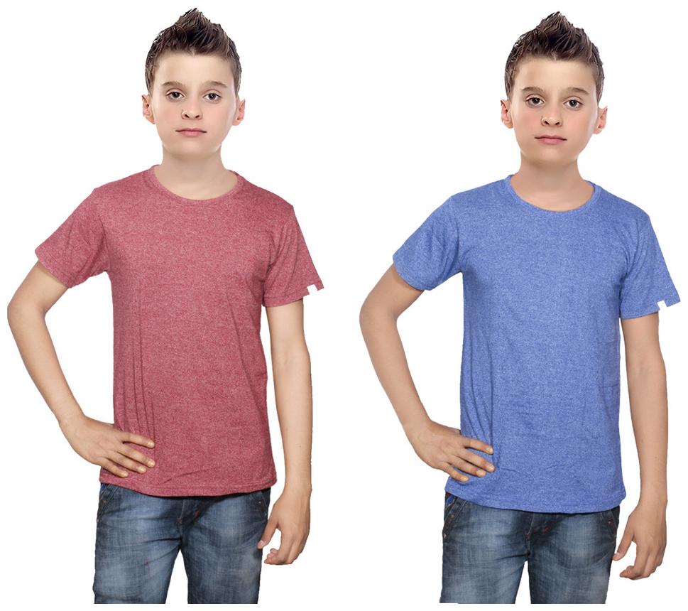 

Indiweaves Boy Cotton Solid T-shirt - Multi