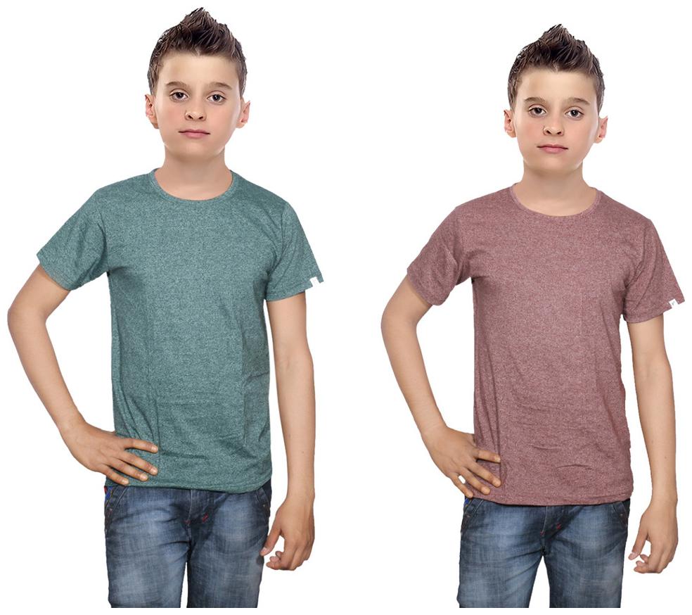

Indiweaves Boy Cotton Solid T-shirt - Multi