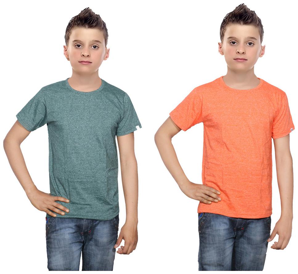 

Indiweaves Boy Cotton Solid T-shirt - Multi