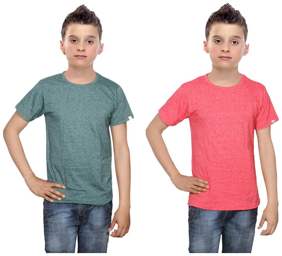 

Indiweaves Boy Cotton Solid T-shirt - Multi