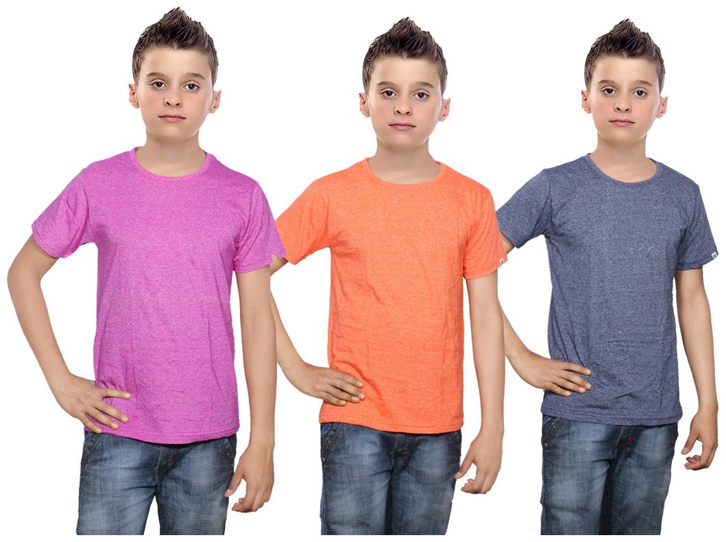

Indiweaves Boy Cotton Solid T-shirt - Multi