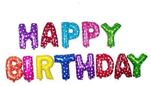 

Instabuyz Happy Birthday Letter Foil Balloon Set (Multi Color)