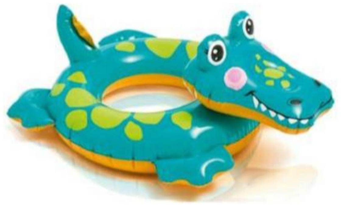 

INTEX Big Animal Crocodile Swim Ring For Kids Swim Ring Swimming Floaters Crocodile Shaped Swimming Rings for Kids Inflatable Pool Accessory (Multicolor)