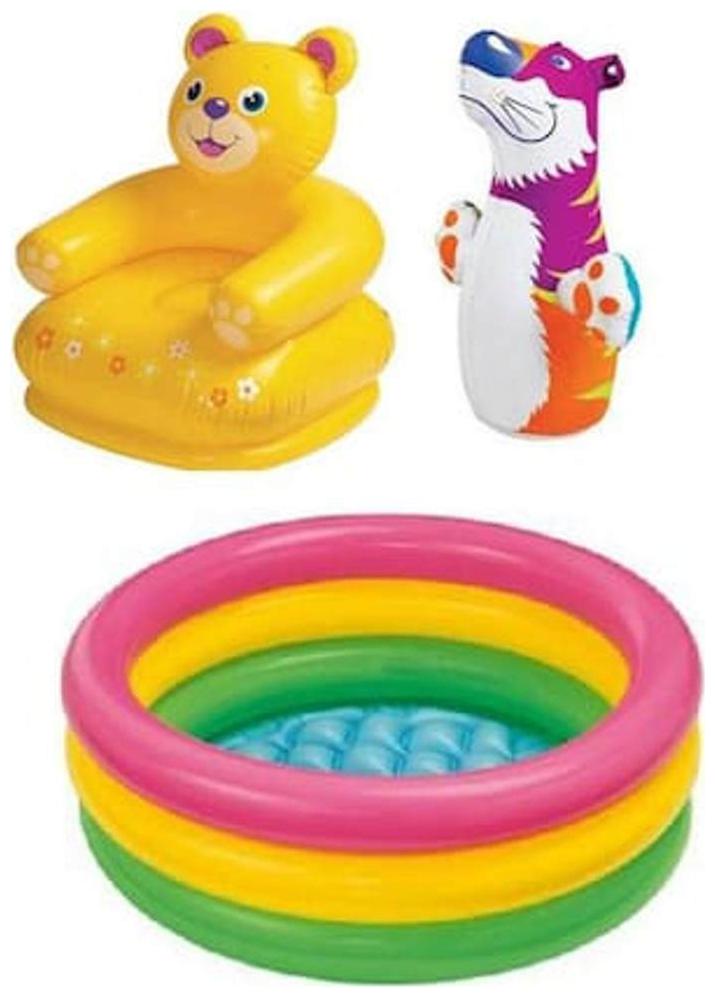 

Intex Multicolor Combo Teddy Chair And Pool With Hit Me Bop Bag