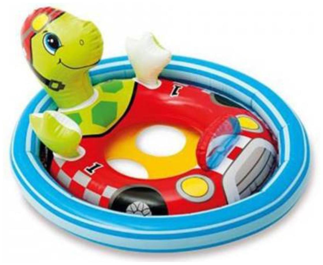 

INTEX Original Inflatable See-Me-Sit Pool Riders (Turtle) Inflatable Pool Accessory (Multicolor)