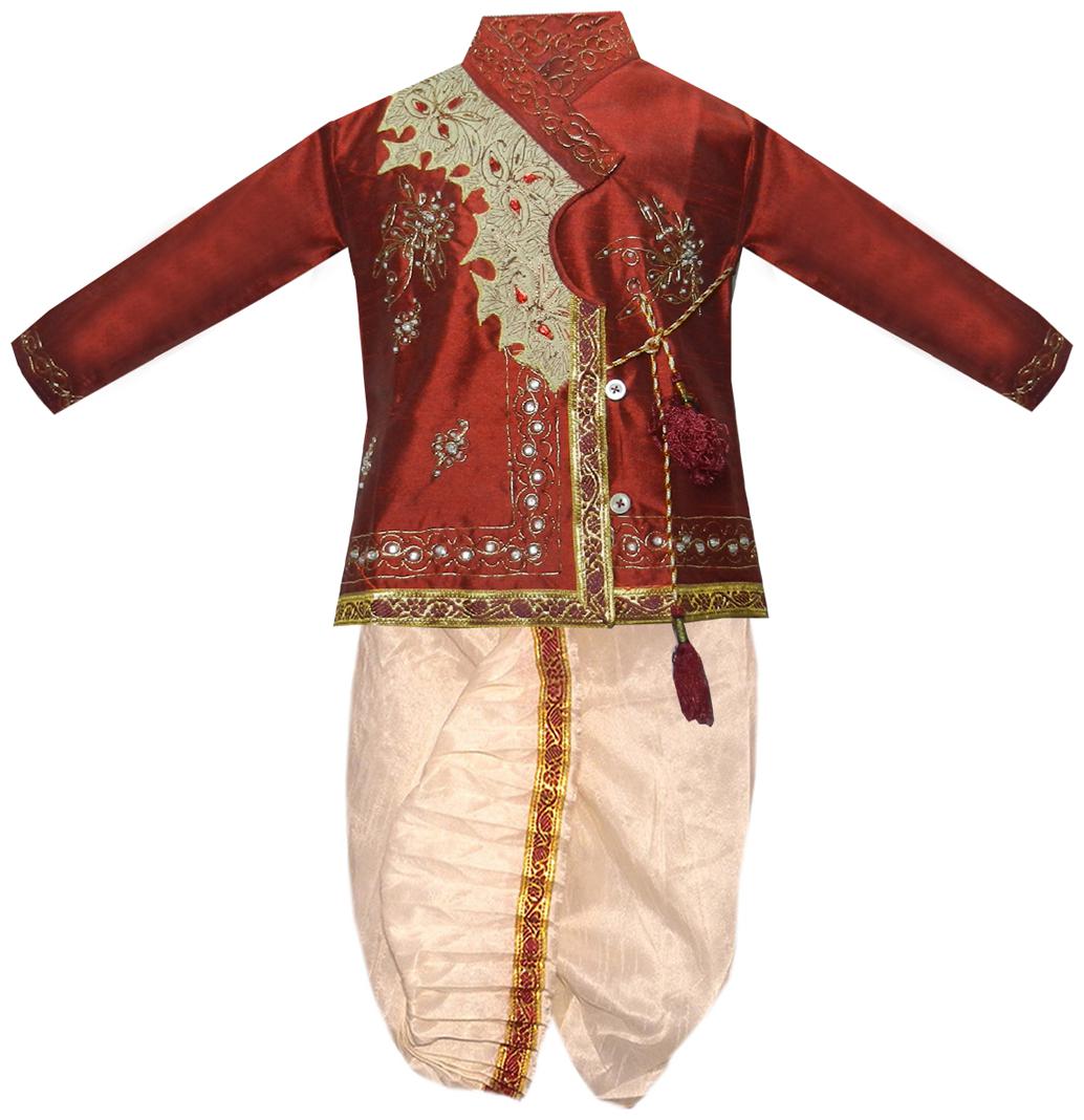 

Jbn Creation Maroon Embroidered Dhoti Kurta (12 To 24 Months)
