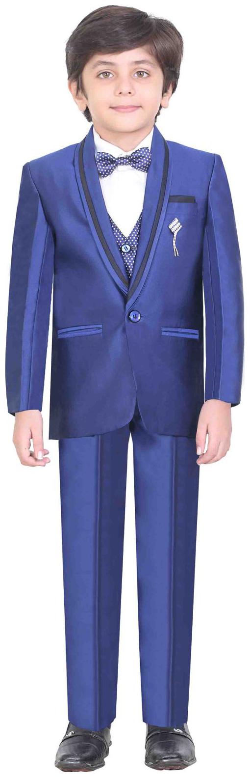 

Jeet Stylish Blue Boys Coat Suit Set