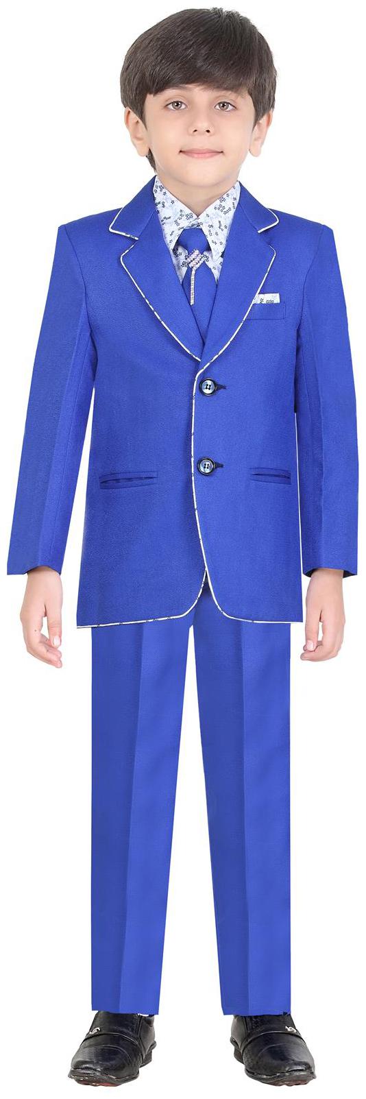 

Jeet Boy Silk blend Solid Kurta pyjama set - Blue