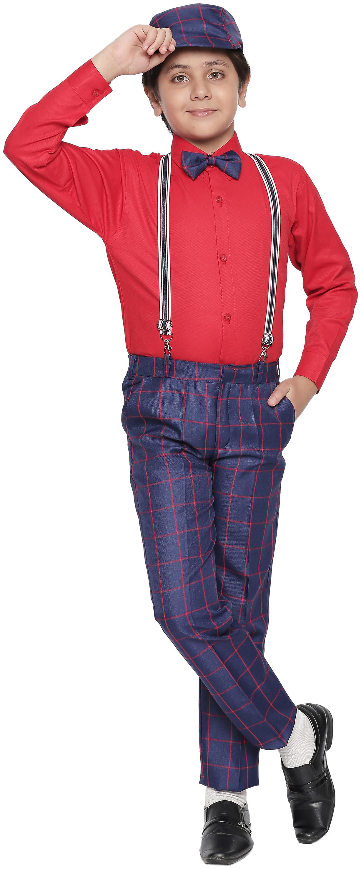 

Jeetethnics Blended Checked Top Bottom Set - Purple Maroon