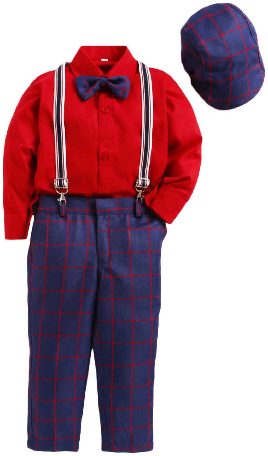 

Jeetethnics Blended Solid Top Bottom Set - Blue Red