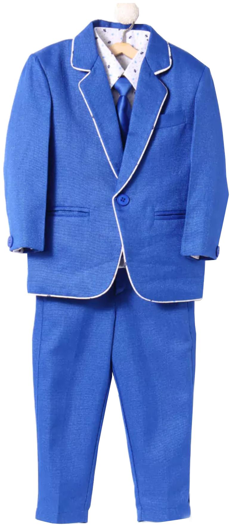 

Jeetethnics Blue Boys Coat Suit Set