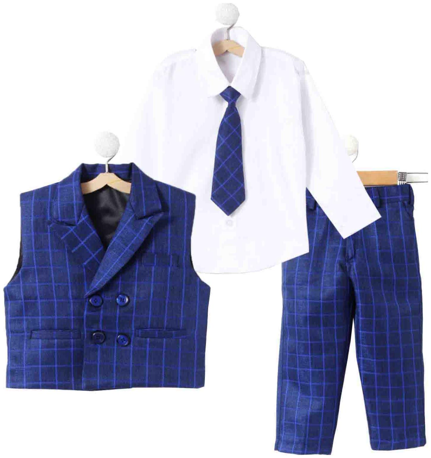 

Jeetethnics Boy Silk blend Solid Ethnic jacket - Blue