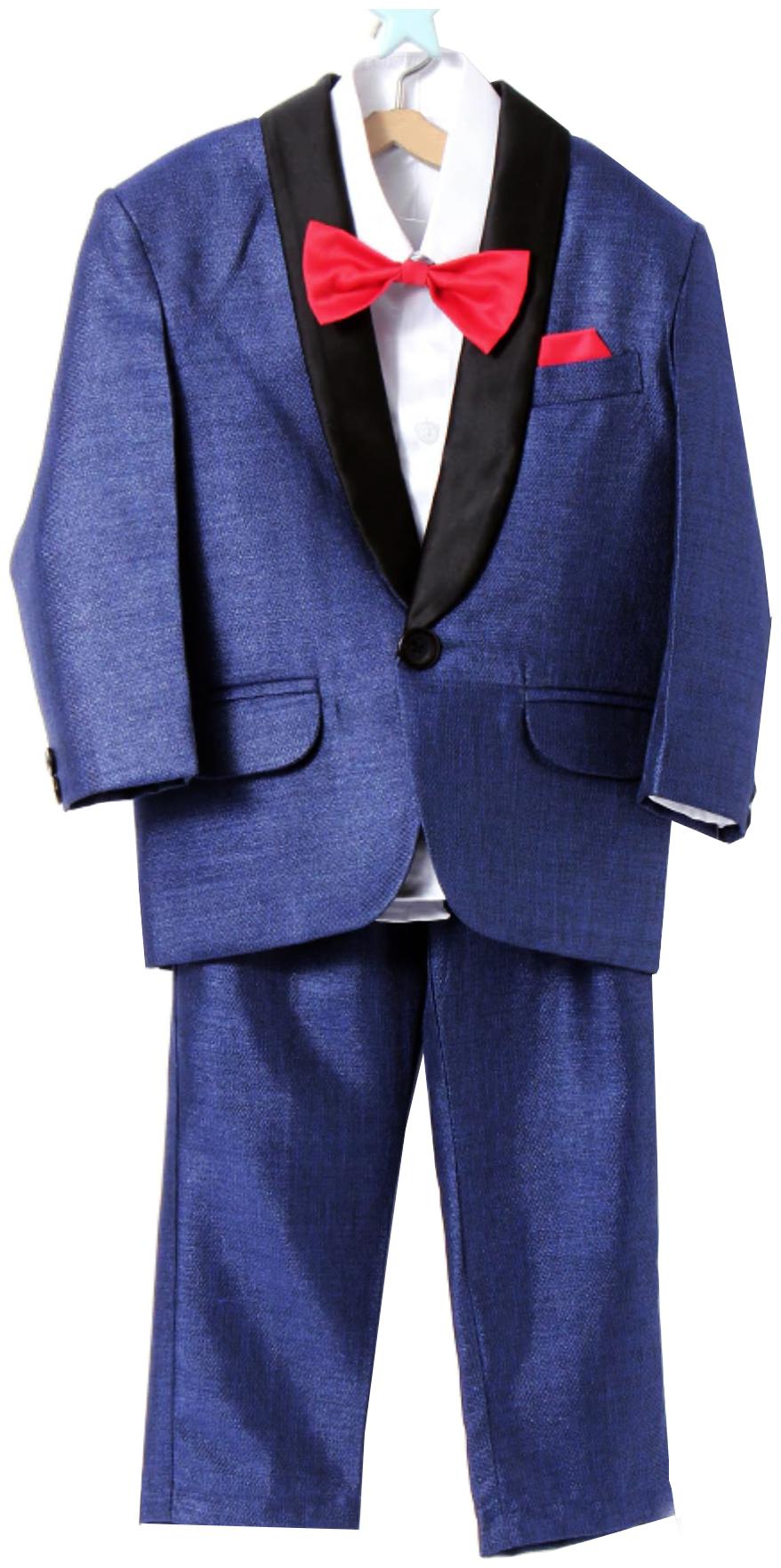 

Jeetethnics Blue Boys Coat Suit Set