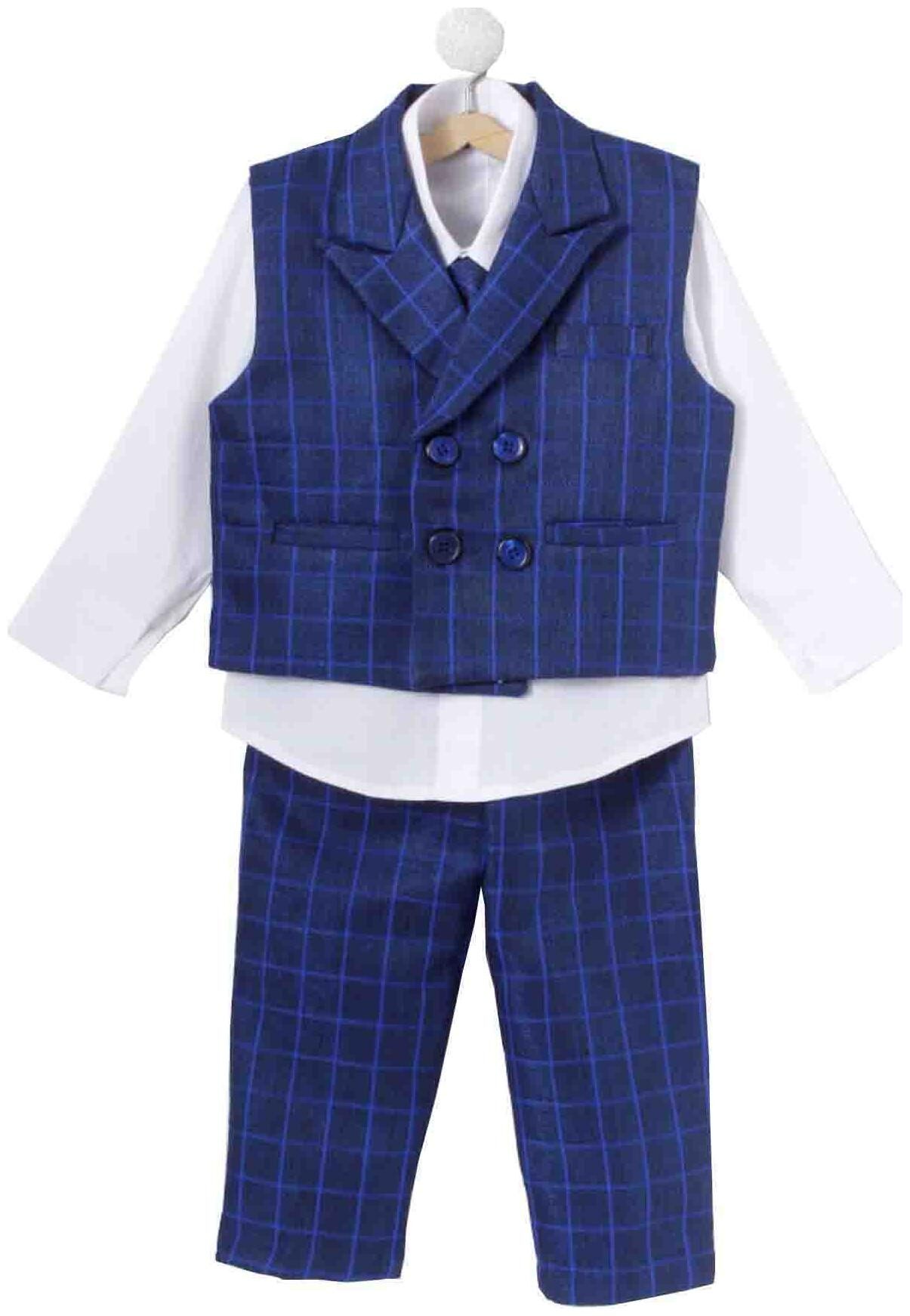 

Jeetethnics Boy Silk blend Solid Ethnic jacket - Blue