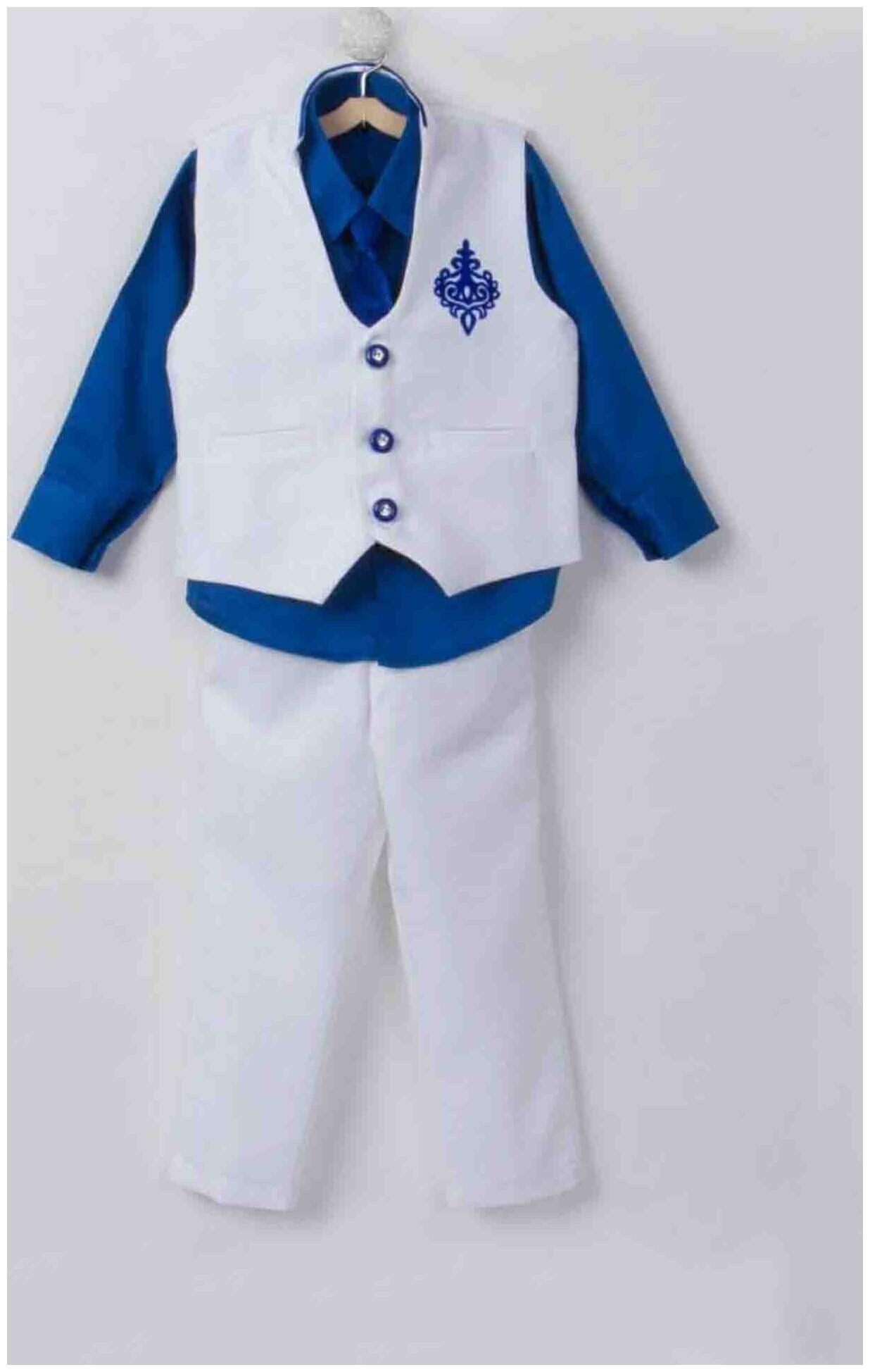 

Jeetethnics Boy Silk blend Solid Ethnic jacket - White
