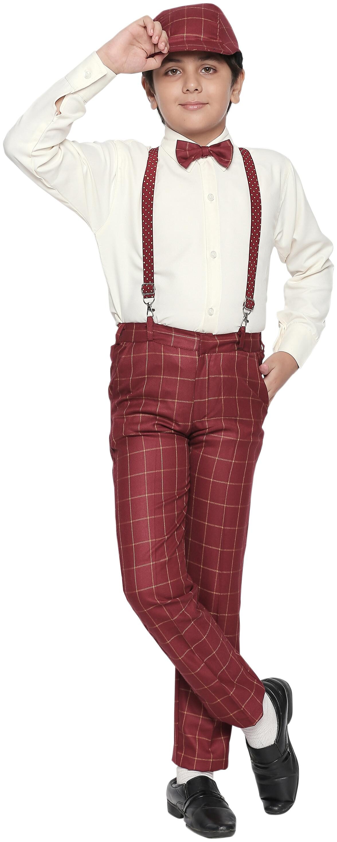 

Jeetethnics Blended Self design Top Bottom Set - Maroon White