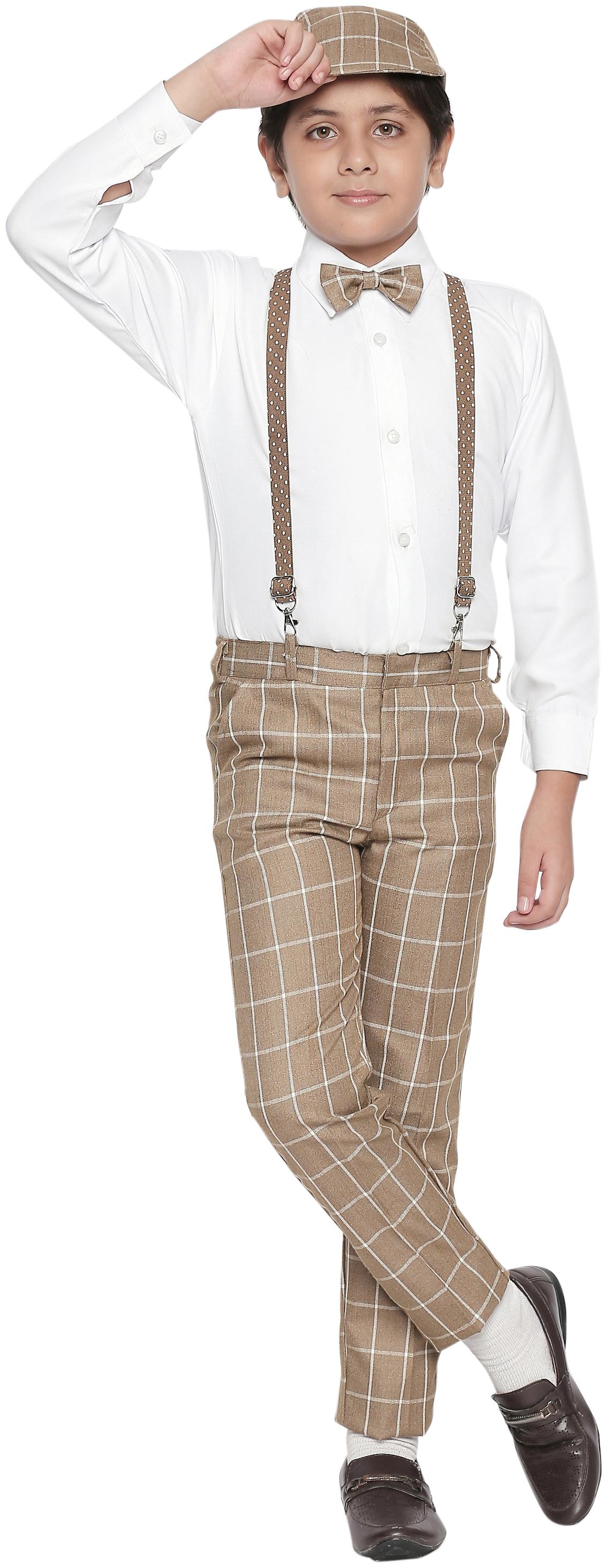 

Jeetethnics Blended Checked Top Bottom Set - Brown White