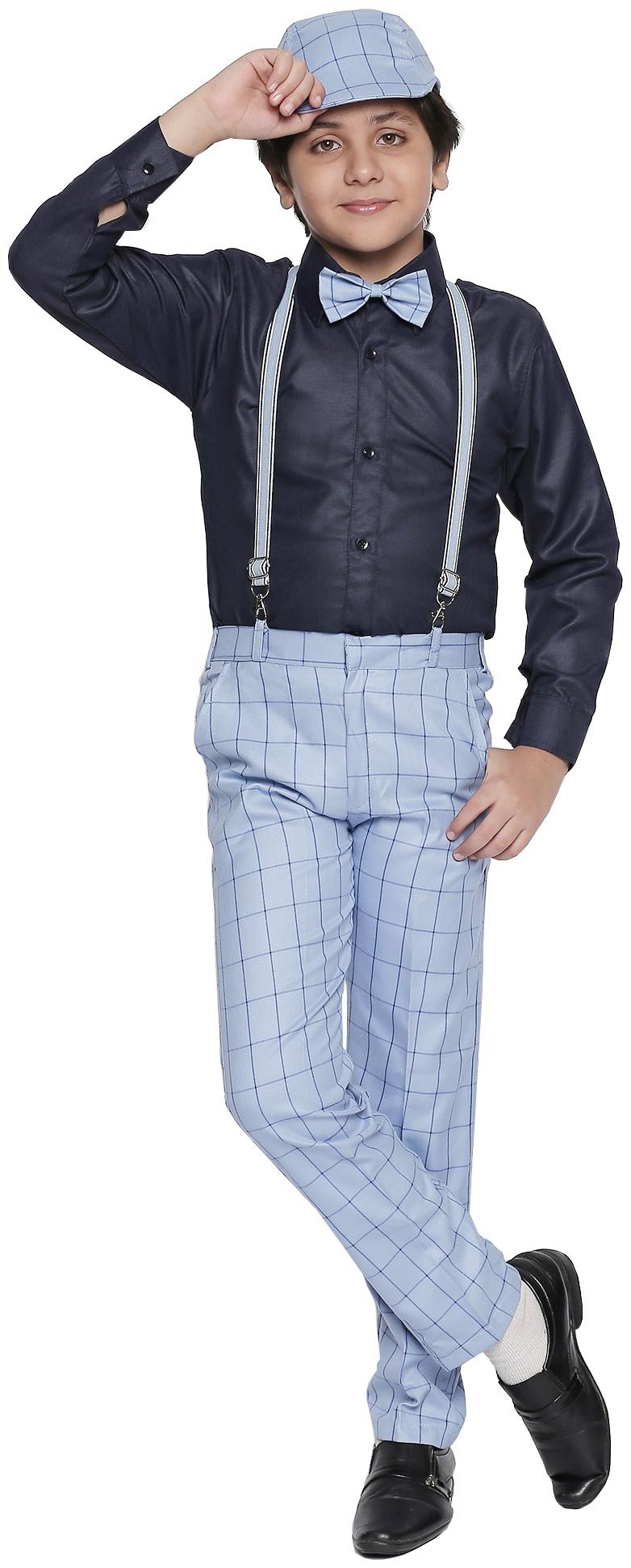 

Jeetethnics Blended Checked Top Bottom Set - Blue Black