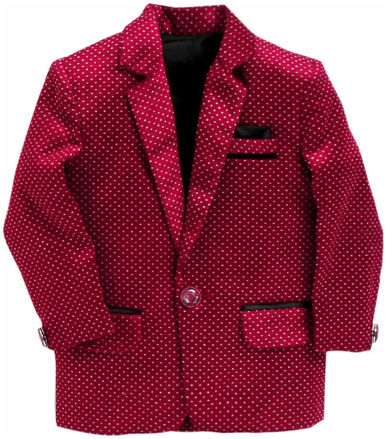 

Jeetethnics Boy Silk blend Printed Ethnic jacket - Red
