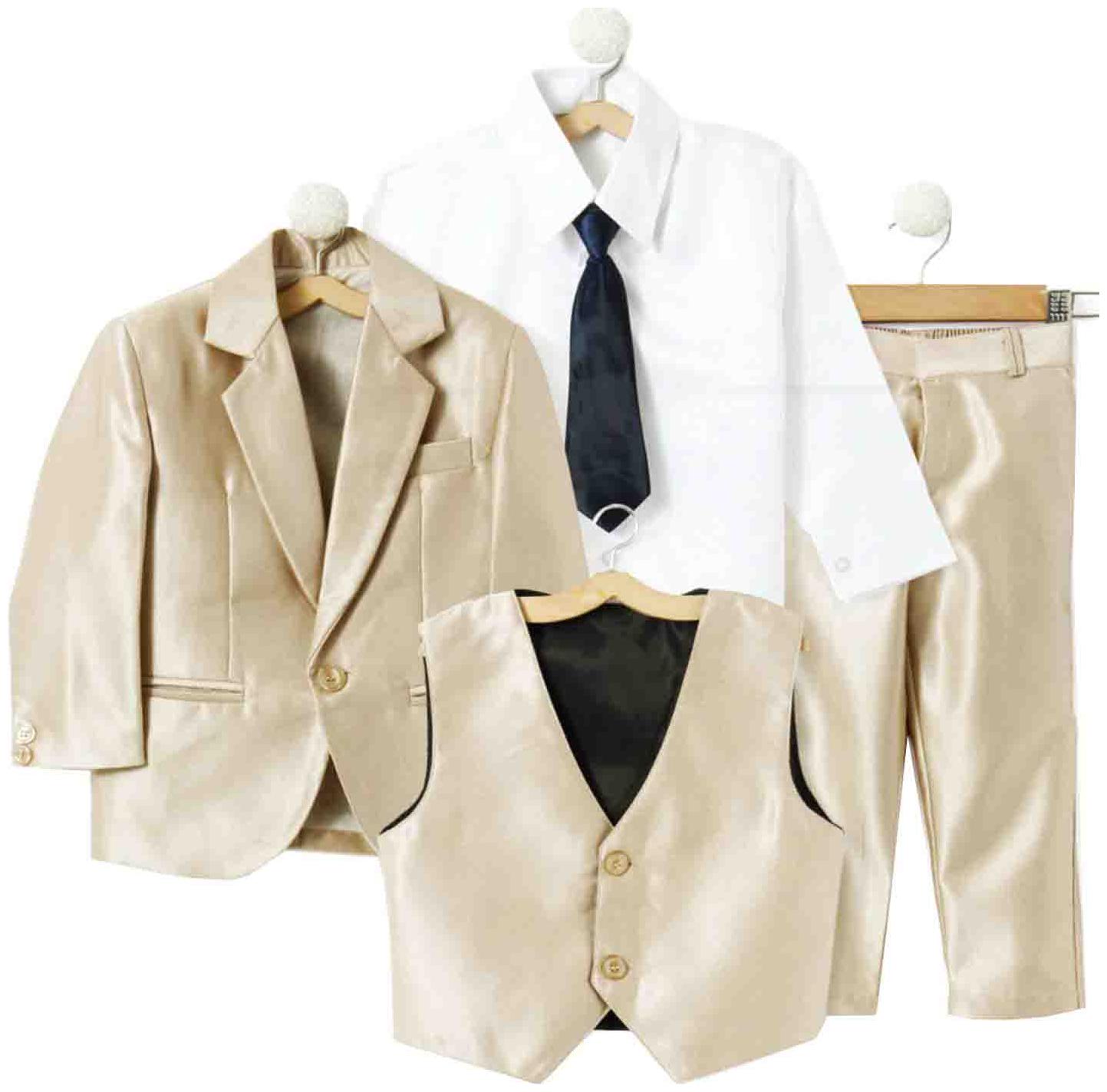 

Jeetethnics Boy Silk blend Solid Ethnic jacket - Gold