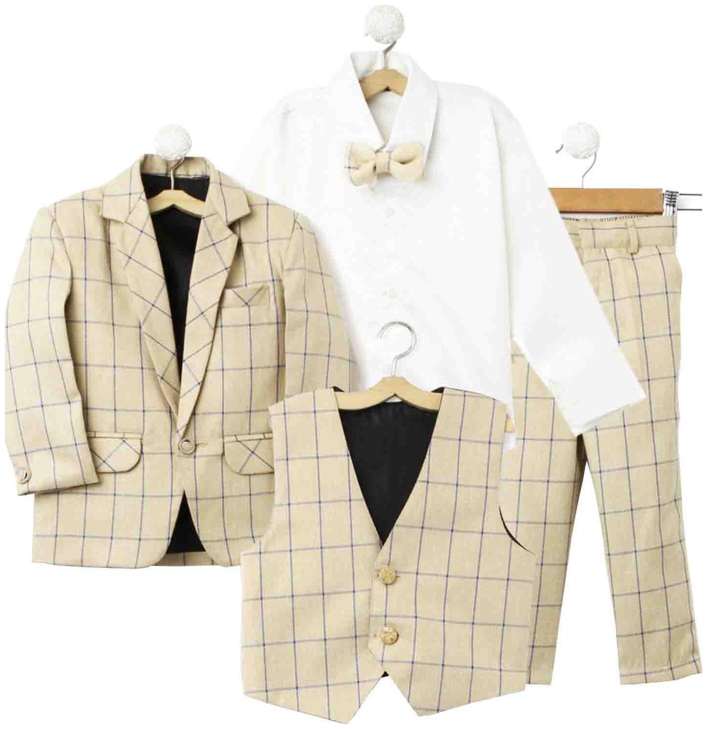 

Jeetethnics Boy Silk blend Solid Ethnic jacket - Cream