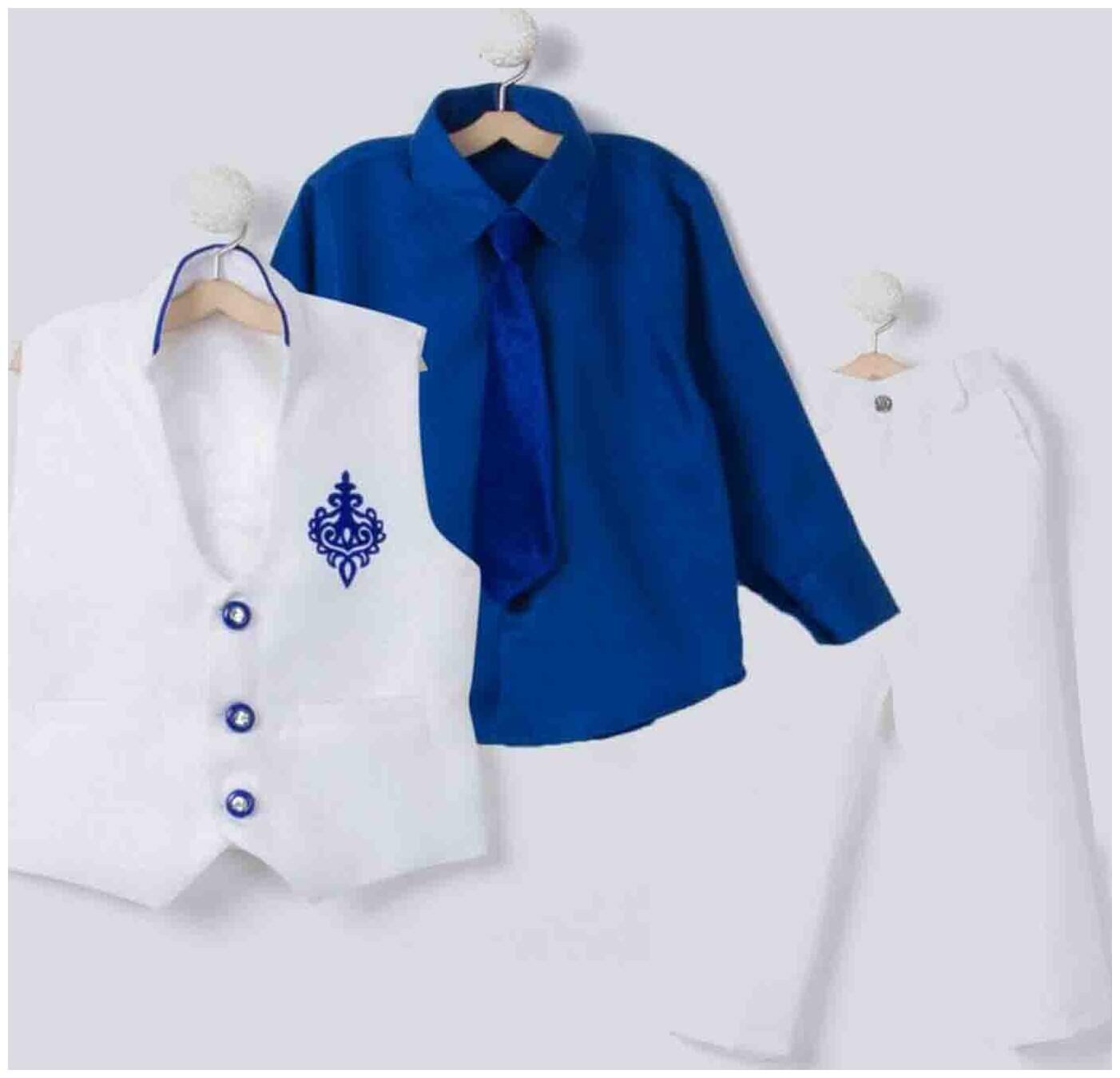 

Jeetethnics Boy Silk blend Solid Kurta pyjama set - White