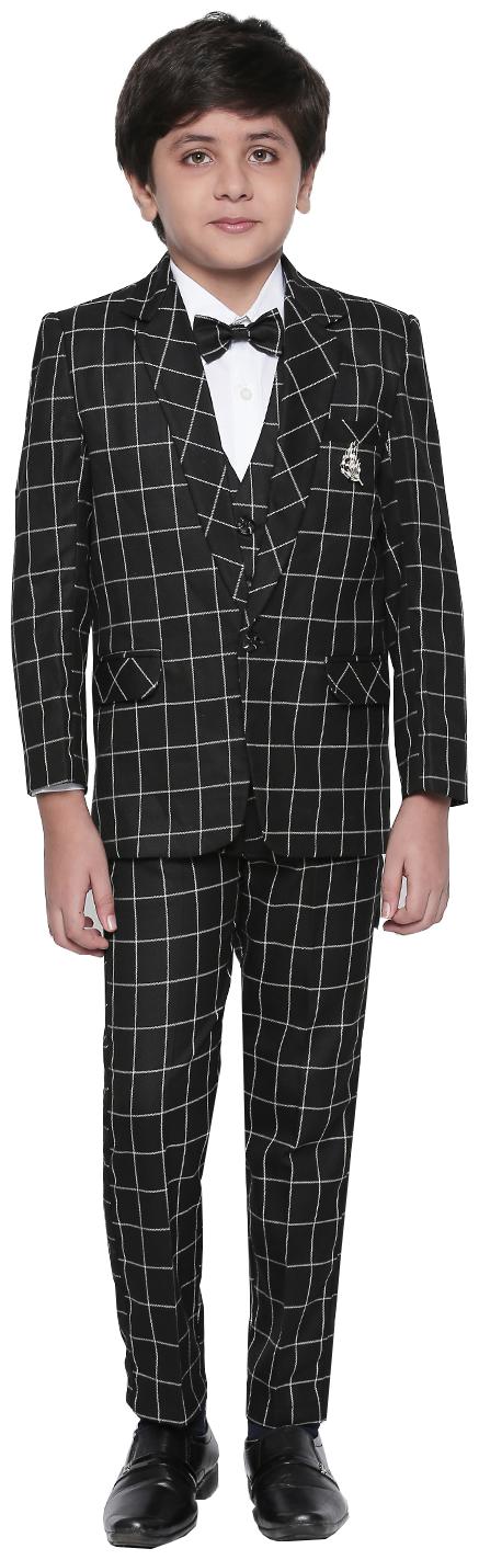 

Jeetethnics Black Boys Coat Suit Set
