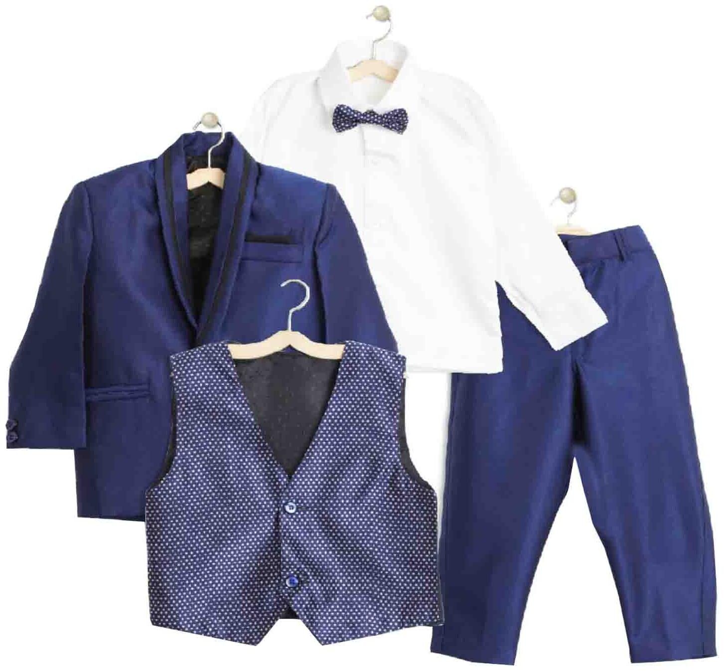 

Jeetethnics Boy Silk blend Solid Ethnic jacket - Blue