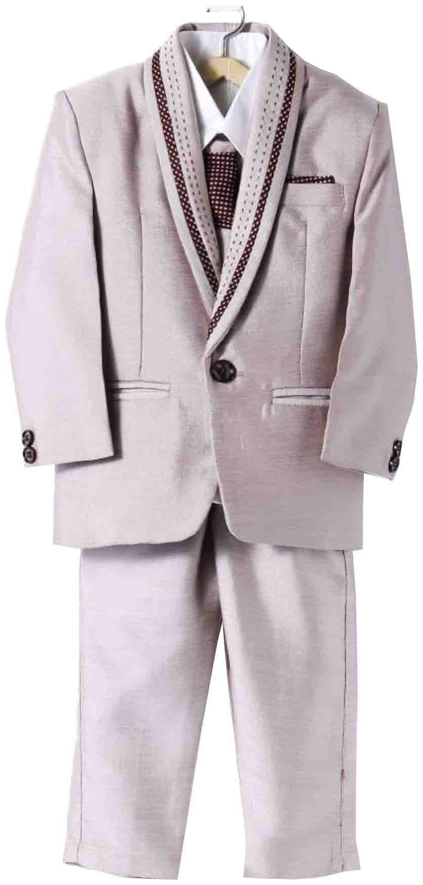

Jeetethnics Boy Silk blend Solid Ethnic jacket - Beige