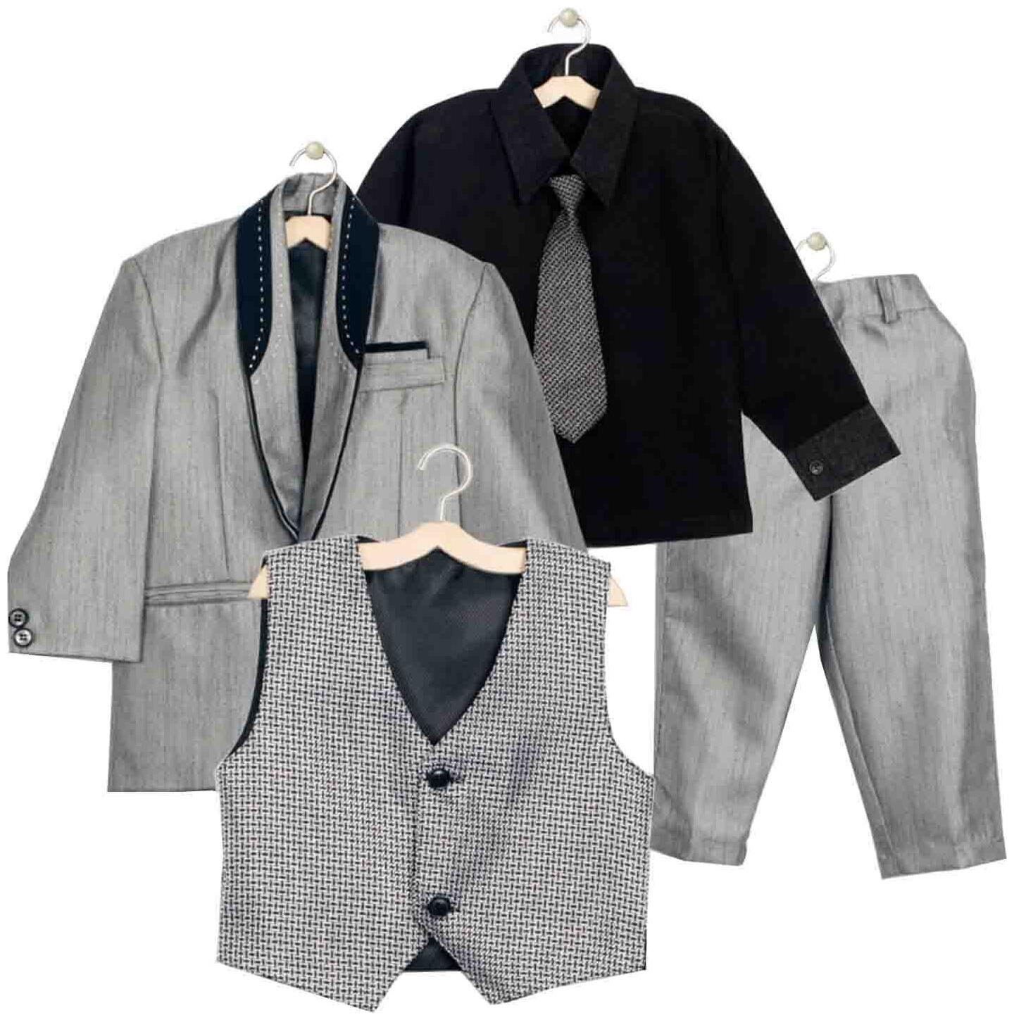 

Jeetethnics Boy Silk blend Solid Ethnic jacket - Grey