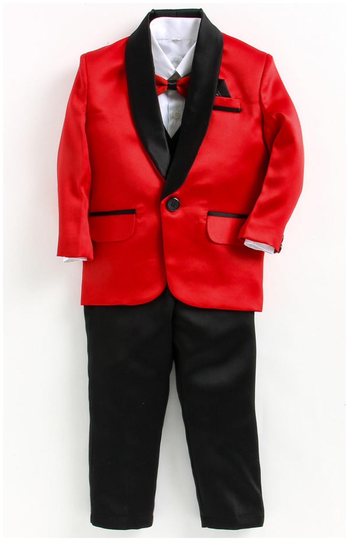 

Jeetethnics Multi Color Boys Coat Suit Set