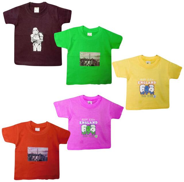 Jisha Boy Cotton Solid T-shirt - Yellow