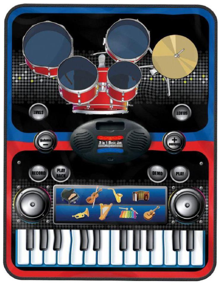 

jk int 2 in 1 Musical Jam Playmat Multi Color