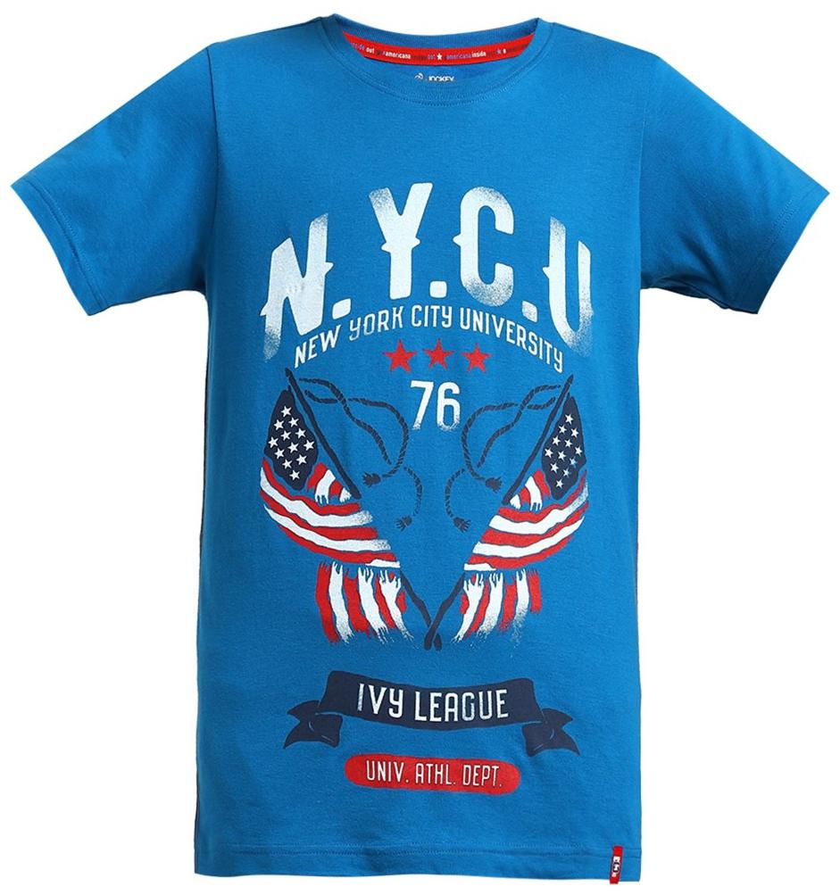 

Jockey Boy Cotton Printed T-shirt - Blue