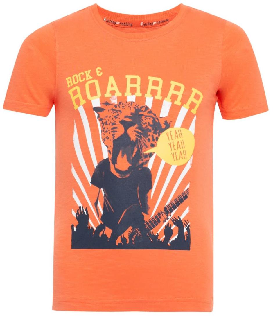 

Jockey Boy Cotton Printed T-shirt - Orange