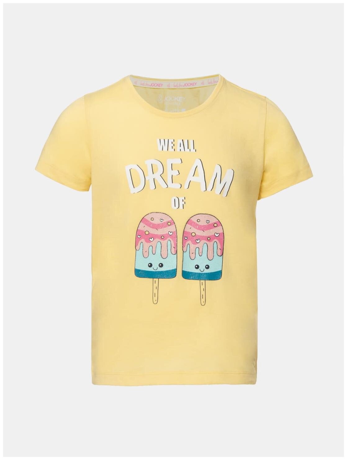 

Jockey Girl Cotton Printed T shirt - Yellow