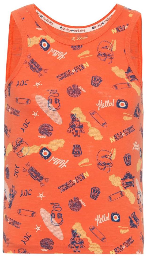 

Jockey Boy Cotton Printed T-shirt - Orange