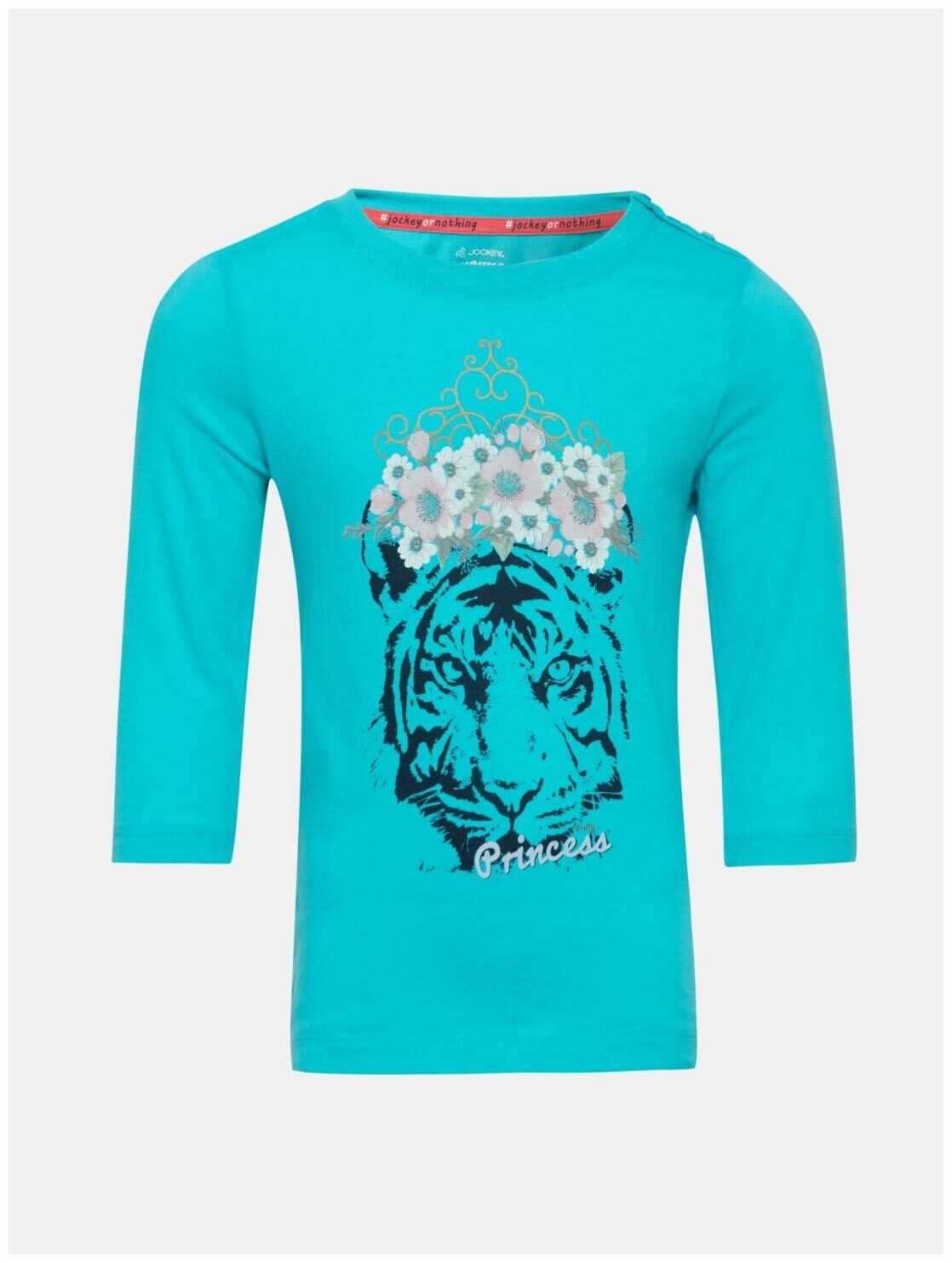 

Jockey Girl Cotton Printed T shirt - Blue