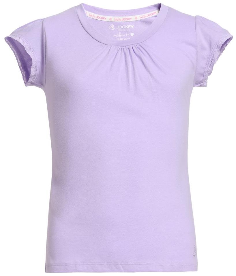 

Jockey Girl Cotton Solid T shirt - Purple