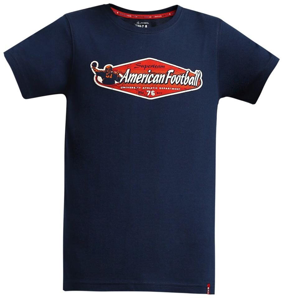 

Jockey Boy Cotton Printed T-shirt - Blue