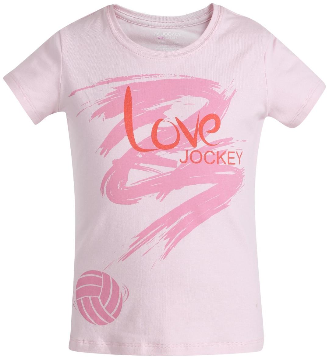 

Jockey Girl Cotton Printed Top T shirt - Pink