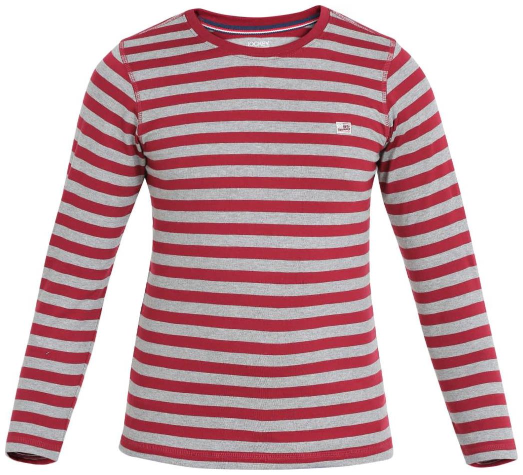 

Jockey Girl Cotton Striped T shirt - Red