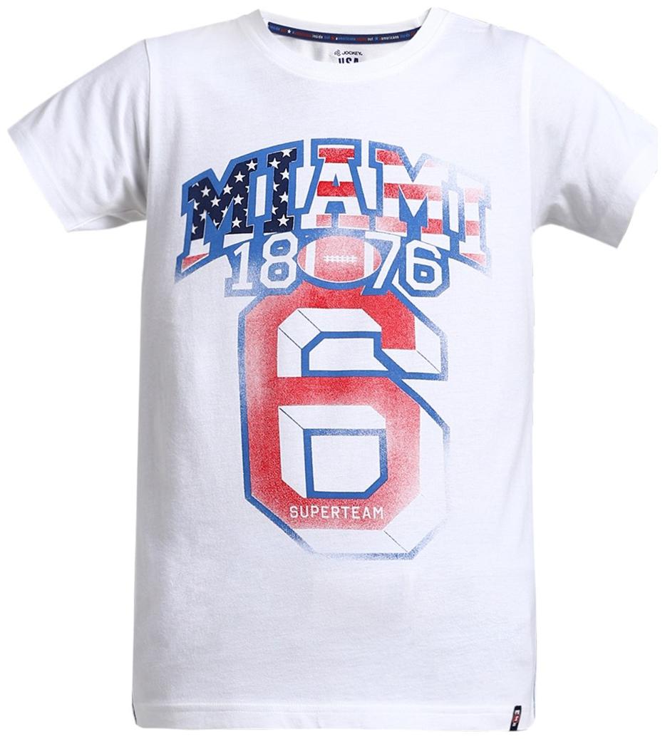 

Jockey Boy Cotton Printed T-shirt - White